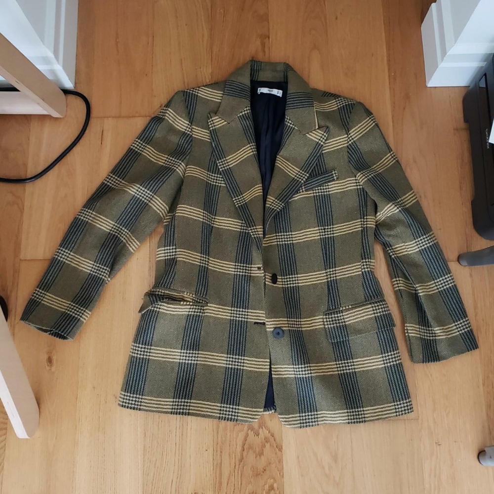 Mango plaid blazer